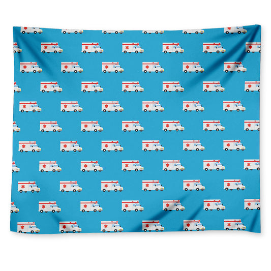 Ambulance Paramedic Car Pattern Print Tapestry