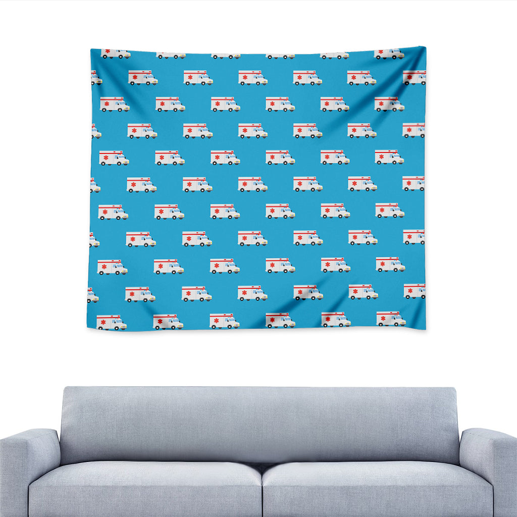Ambulance Paramedic Car Pattern Print Tapestry