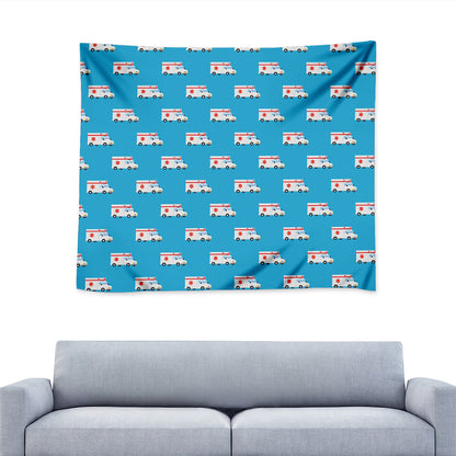 Ambulance Paramedic Car Pattern Print Tapestry