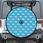 Ambulance Paramedic Car Pattern Print Tire Cover With Camera Hole