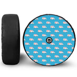 Ambulance Paramedic Car Pattern Print Tire Cover With Camera Hole