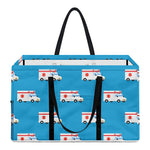 Ambulance Paramedic Car Pattern Print Utility Tote Bag
