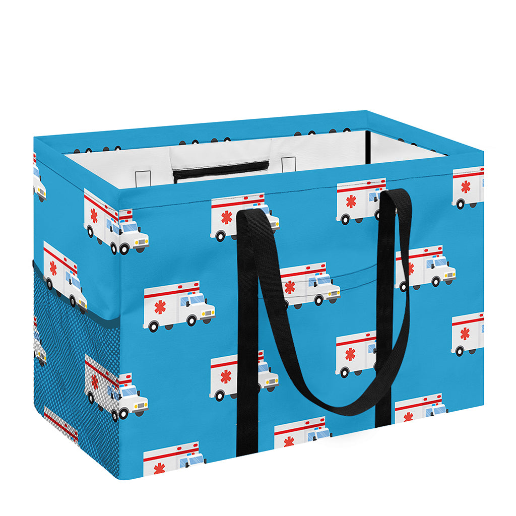 Ambulance Paramedic Car Pattern Print Utility Tote Bag
