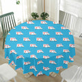 Ambulance Paramedic Car Pattern Print Waterproof Round Tablecloth