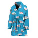 Ambulance Paramedic Car Pattern Print Women's Bathrobe