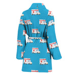 Ambulance Paramedic Car Pattern Print Women's Bathrobe