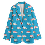Ambulance Paramedic Car Pattern Print Women's Cotton Blazer