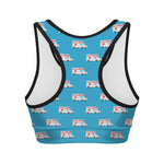 Ambulance Paramedic Car Pattern Print Women's Sports Bra