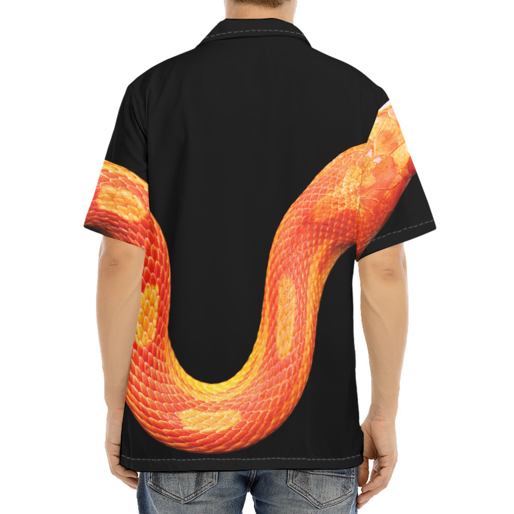 Amel Motley Corn Snake Print Aloha Shirt