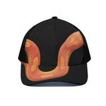 Amel Motley Corn Snake Print Black Mesh Trucker Cap