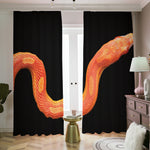 Amel Motley Corn Snake Print Blackout Pencil Pleat Curtains