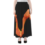 Amel Motley Corn Snake Print Chiffon Maxi Skirt