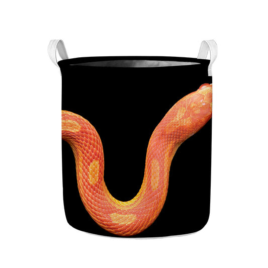 Amel Motley Corn Snake Print Collapsible Laundry Basket
