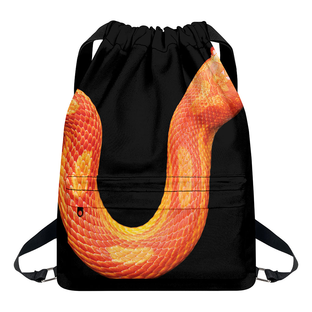 Amel Motley Corn Snake Print Drawstring Backpack