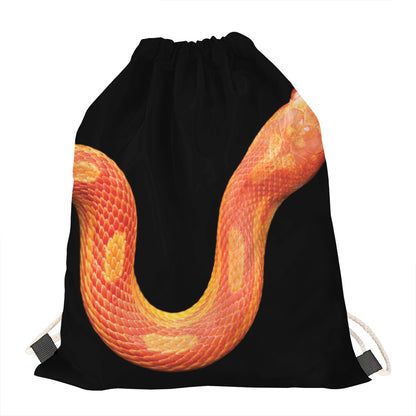 Amel Motley Corn Snake Print Drawstring Bag