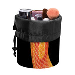 Amel Motley Corn Snake Print Drawstring Makeup Bag