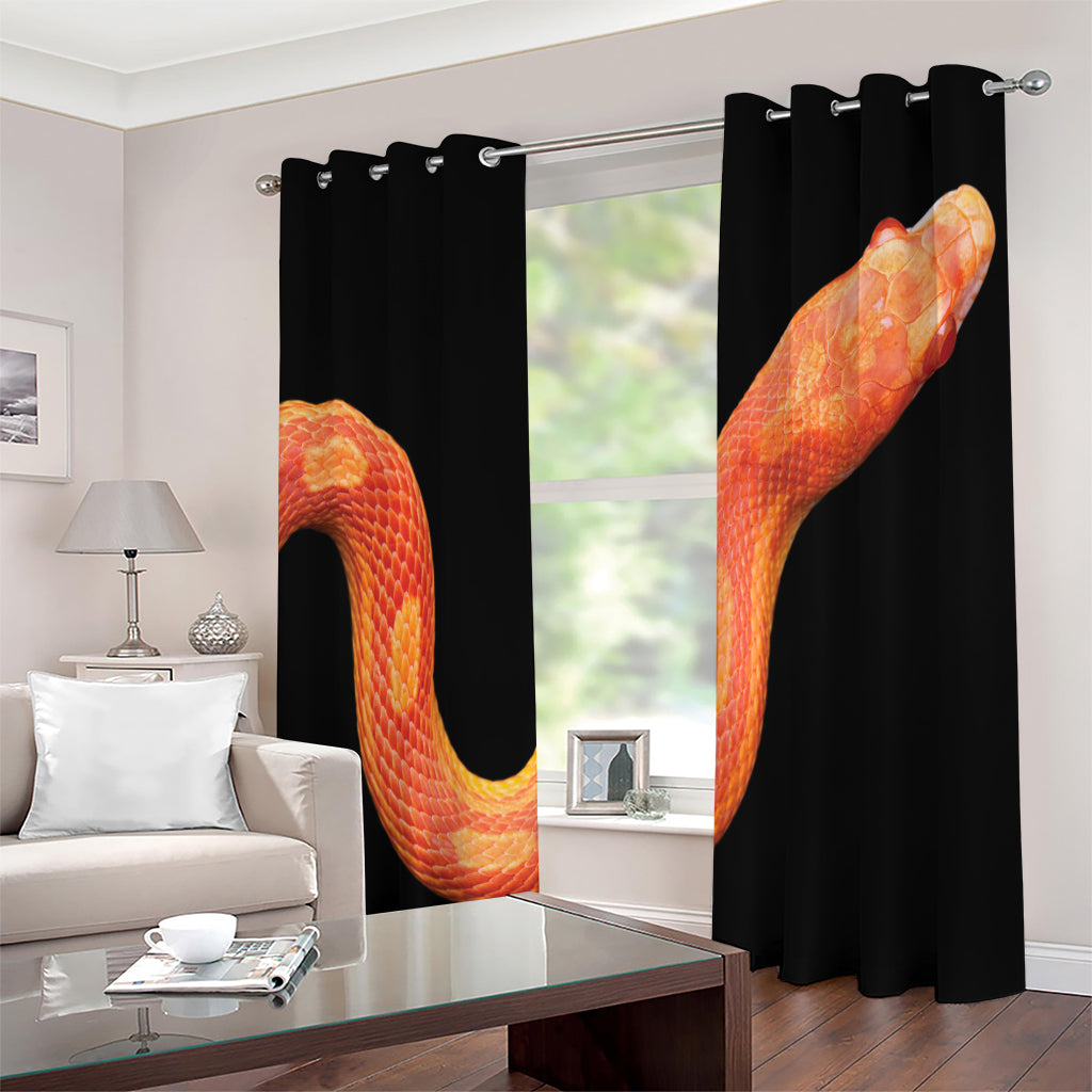 Amel Motley Corn Snake Print Extra Wide Grommet Curtains