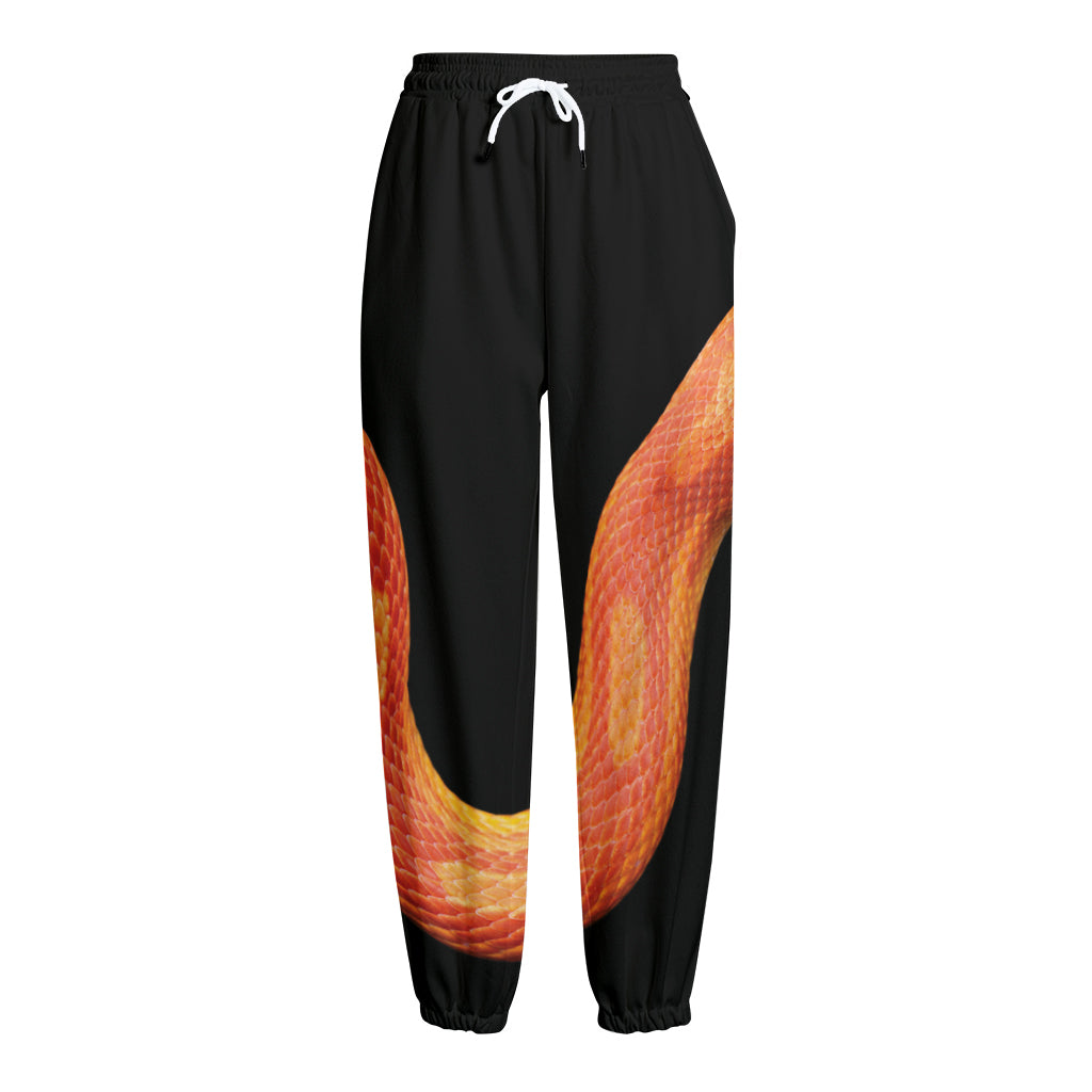 Amel Motley Corn Snake Print Fleece Lined Knit Pants