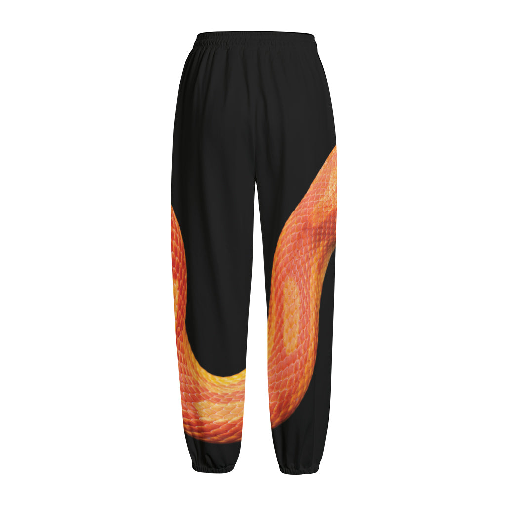 Amel Motley Corn Snake Print Fleece Lined Knit Pants