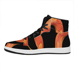 Amel Motley Corn Snake Print High Top Leather Sneakers