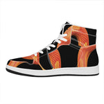 Amel Motley Corn Snake Print High Top Leather Sneakers