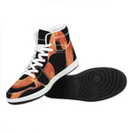 Amel Motley Corn Snake Print High Top Leather Sneakers