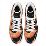 Amel Motley Corn Snake Print High Top Leather Sneakers