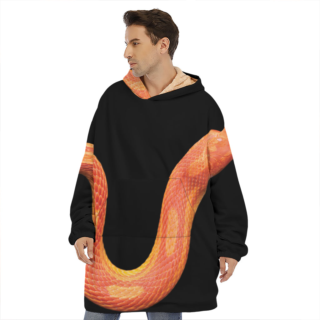 Amel Motley Corn Snake Print Hoodie Blanket