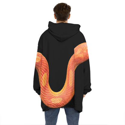 Amel Motley Corn Snake Print Hoodie Blanket