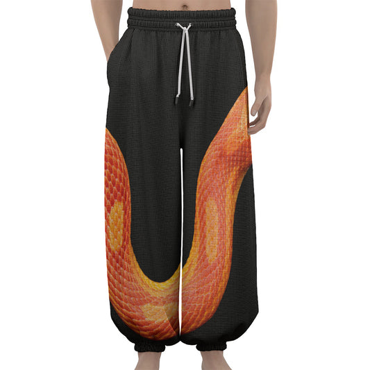 Amel Motley Corn Snake Print Lantern Pants