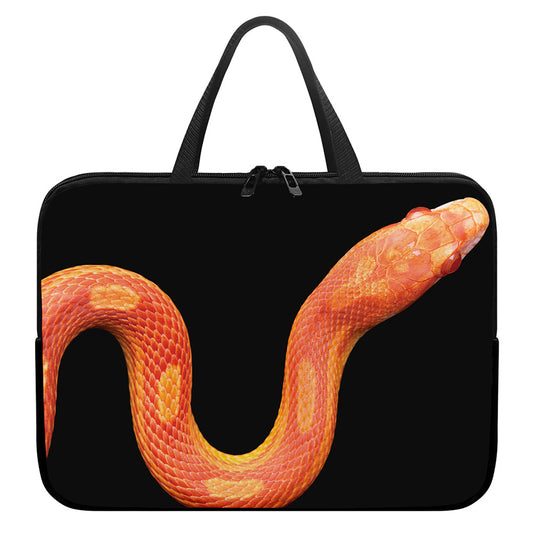 Amel Motley Corn Snake Print Laptop Sleeve With Handle
