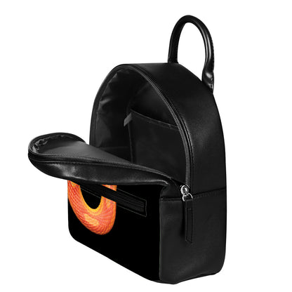 Amel Motley Corn Snake Print Leather Backpack