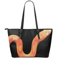 Amel Motley Corn Snake Print Leather Tote Bag With Zipper