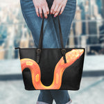 Amel Motley Corn Snake Print Leather Tote Bag