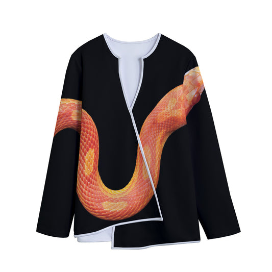 Amel Motley Corn Snake Print Long Sleeve Short Coat