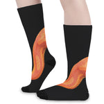 Amel Motley Corn Snake Print Long Socks