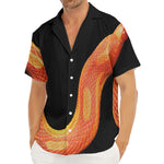 Amel Motley Corn Snake Print Men's Deep V-Neck Shirt