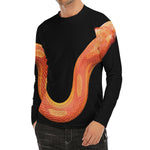 Amel Motley Corn Snake Print Men's Long Sleeve Rash Guard