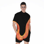 Amel Motley Corn Snake Print Men's Rompers
