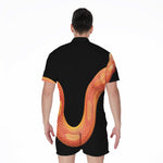 Amel Motley Corn Snake Print Men's Rompers