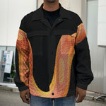 Amel Motley Corn Snake Print Men's Shirt Jacket