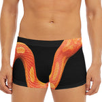 Amel Motley Corn Snake Print Men's Short Boxer Briefs