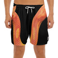 Amel Motley Corn Snake Print Men's Split Running Shorts