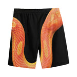 Amel Motley Corn Snake Print Men's Sports Shorts