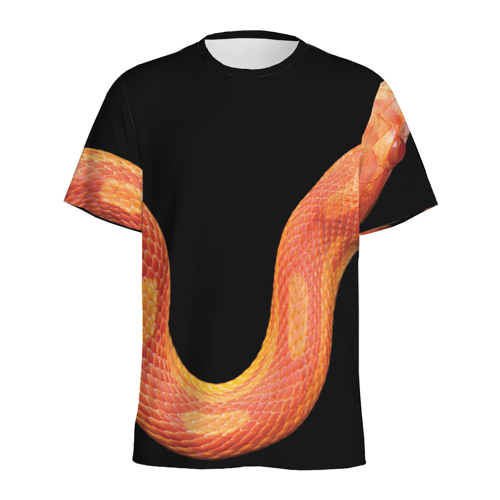Amel Motley Corn Snake Print Men's Sports T-Shirt