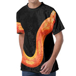Amel Motley Corn Snake Print Men's Velvet T-Shirt