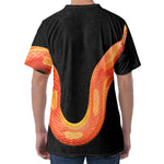 Amel Motley Corn Snake Print Men's Velvet T-Shirt