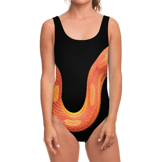 Amel Motley Corn Snake Print One Piece Swimsuit