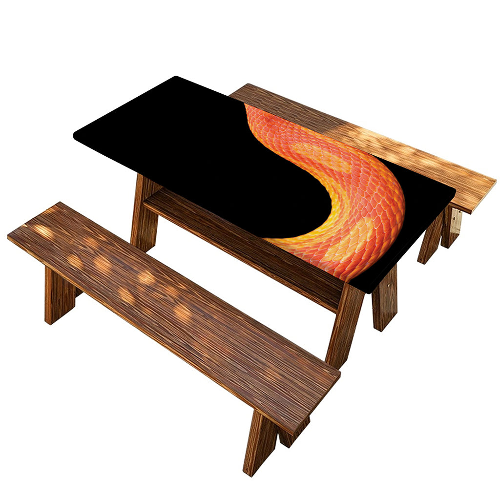 Amel Motley Corn Snake Print Picnic Table Cover
