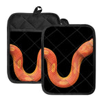Amel Motley Corn Snake Print Pot Holders With Pocket